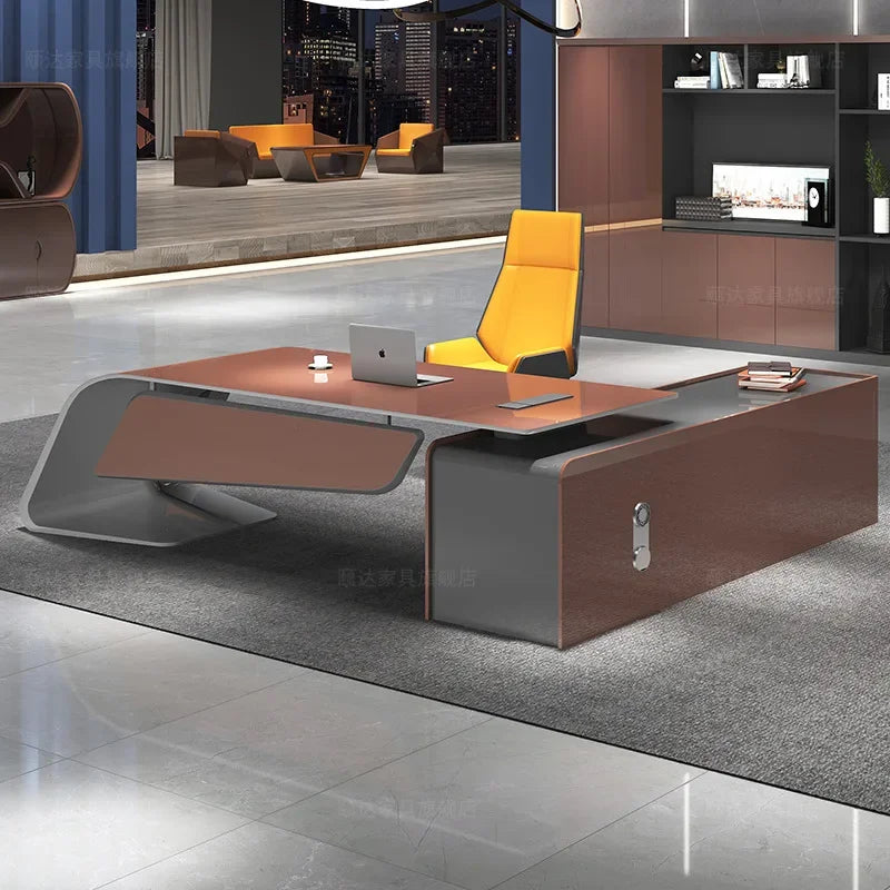 Office Furniture Desk Complete Boss Desk Modern Simple President's Desk