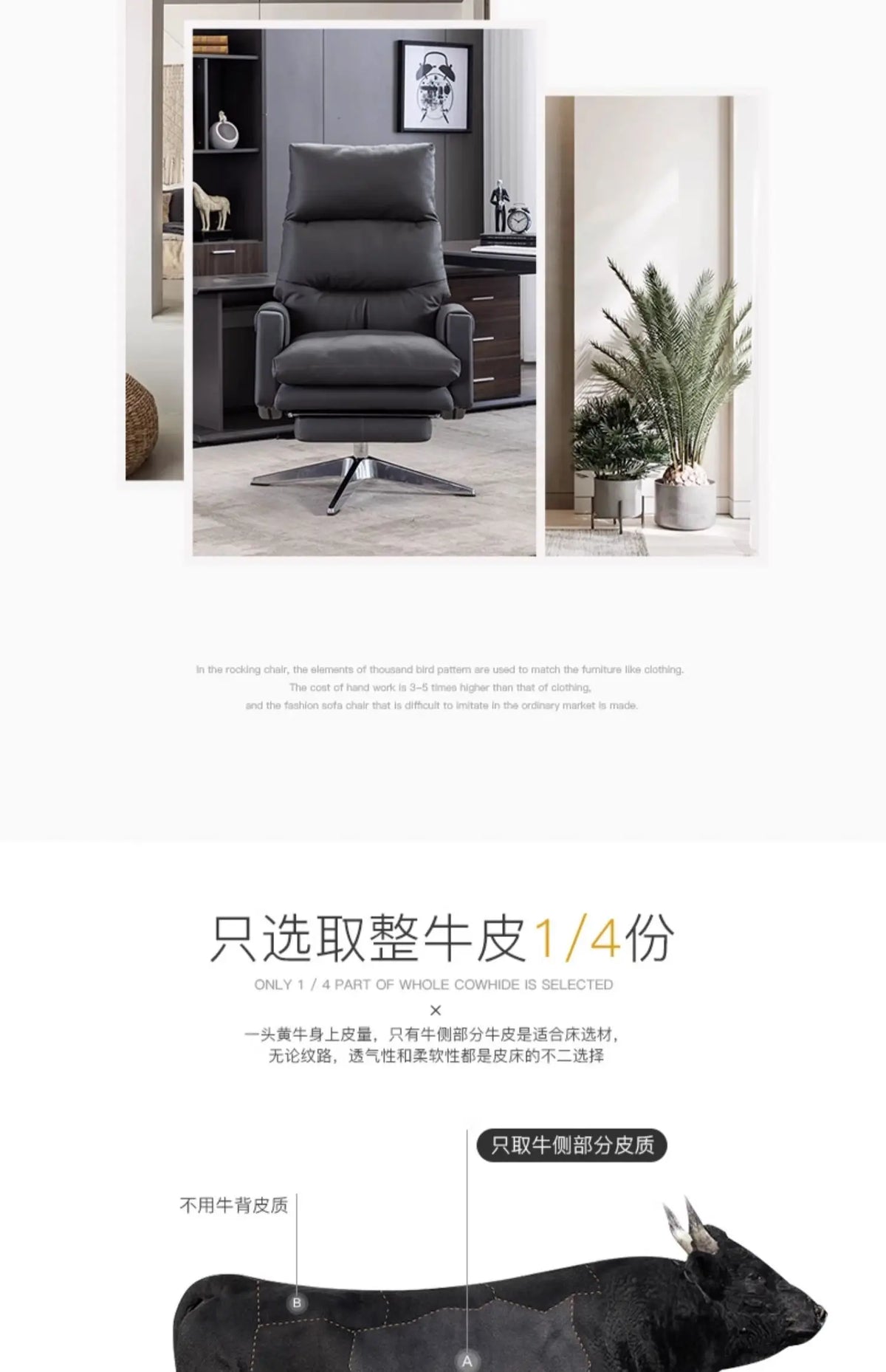 Armchair Ergonomic Office Chairs Meeting Boss Modern Recliner Office Chair Swivel Adjustable Office Furniture Silla Oficina LLOC