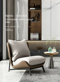 Comfortable Single Sofa Chair for Balcony or Living Room Lazy Sofa Lounge Chair for Bedroom or Reading Upholstered Accent Chair