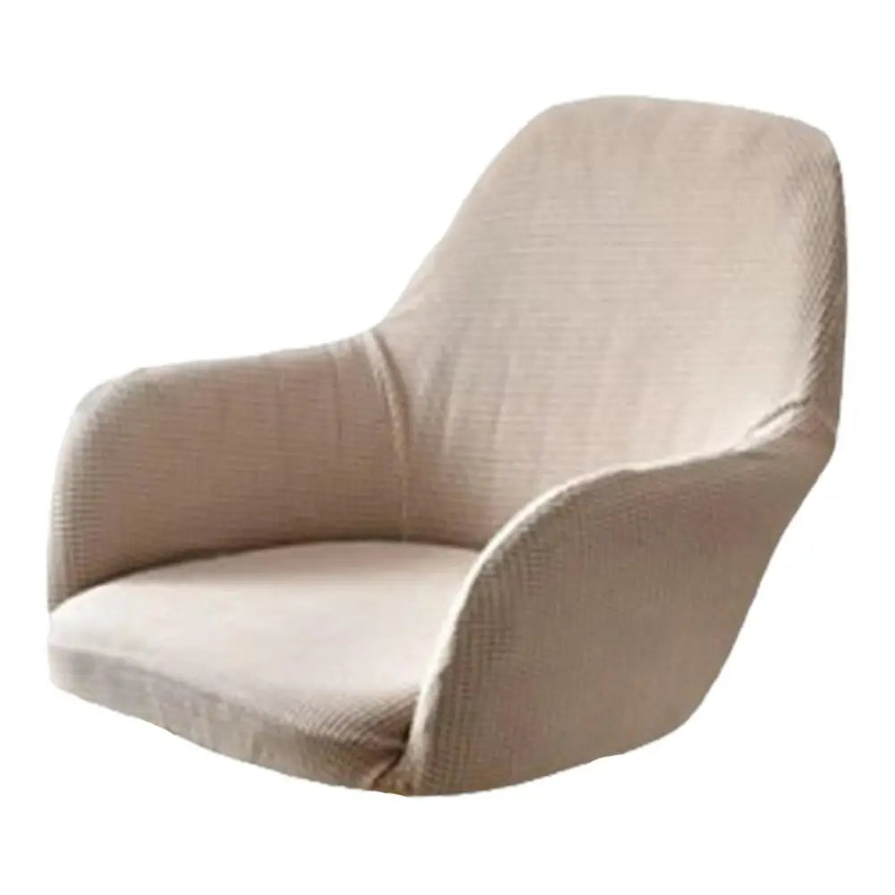 Dining Chair Cover Stretch Wedding Chair Protector Elastic Chair Cover Non-fading Solid Color Slipcover Soft Wear for Curved