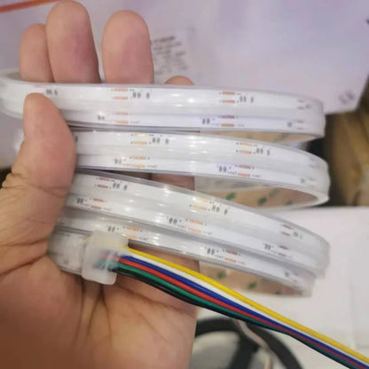 COB RGBCCT Waterproof IP67 DC24V LED Strip Light  84RGB CCT Dotless Flexible FCOB LED Tape Ribbon Lamp for Room Decoratio0LEDs/m
