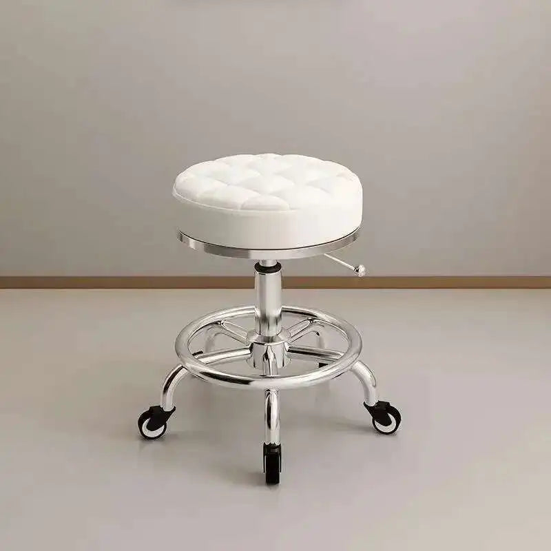 Aesthetic Hairdressing Chair Backrest Simple Rolling Rotating Barber Chair Portable Mocho Cadeira Barber Equipment MQ50BC