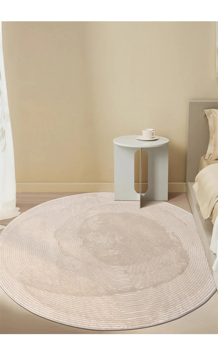F132  Round living room minimalist sofa coffee table blanket premium light luxury cloakroom floor mat bedroom carpet