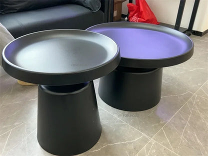Modern Small Apartment Living Room Table Simple Iron Coffee Tables Creative Bedroom Bedside Table Round Tea Table Combination T