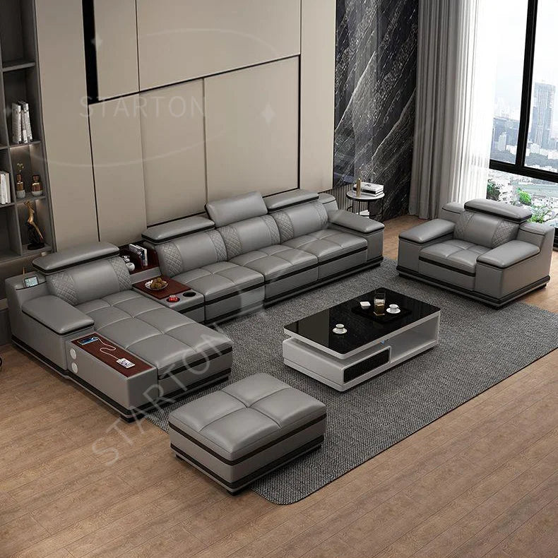 Sofas for Home Leather Designer Custom New Design Large Modern Set Living Room Furniture Modular Corner