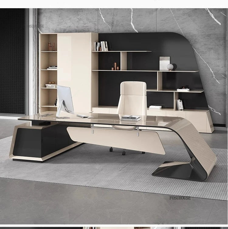 Minimalist Luxury Boss Office Desks Work Desk Corner Executive Table Home Study Desktop Computer Table for Office Furniture