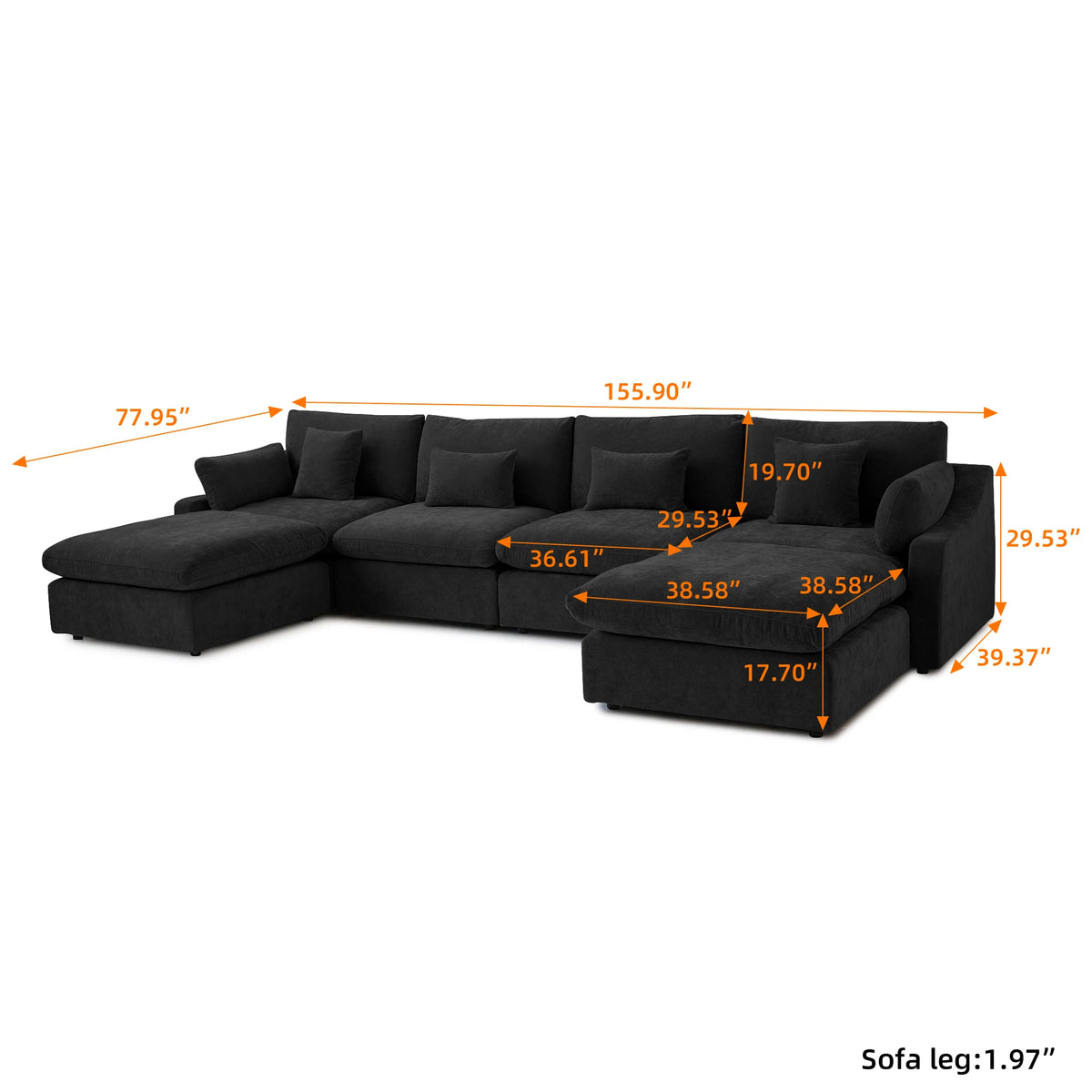 Modular Sectional Sofa for Living Room 160