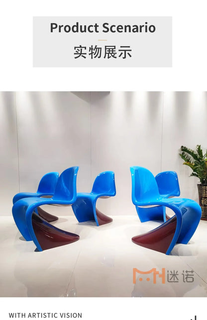 Minimalist personality art Internet celebrity color dining chair negotiation chair