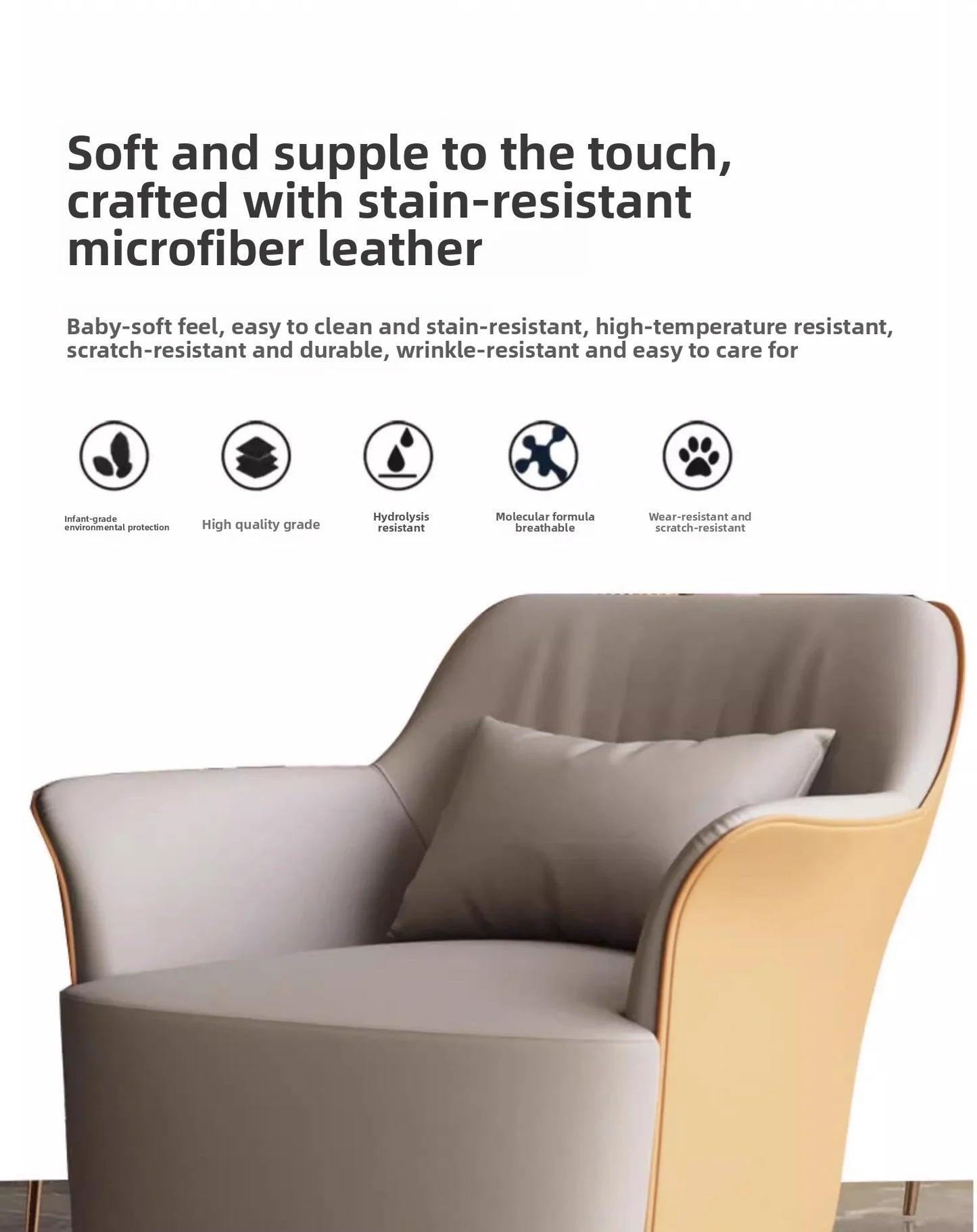 Italian style, light luxury, sofa chair, business, reception, rotating