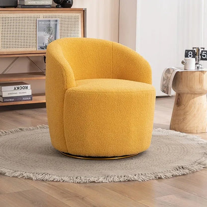 Best-Selling Modern Light Luxury Fabric Single Leisure Chair Cream Bedroom Makeup Stool Lamb Fleece Single Swivel Sofa Chair