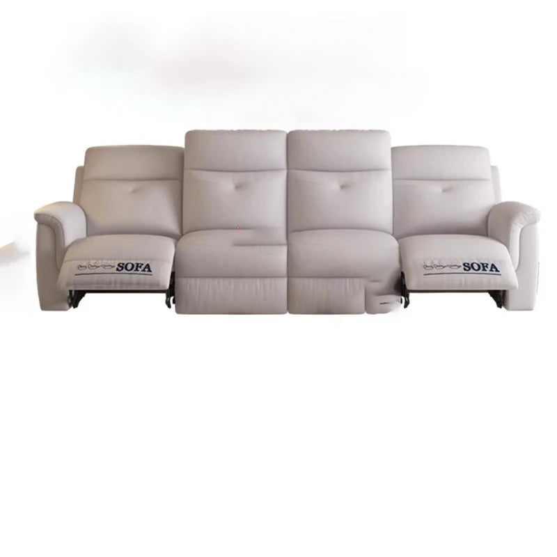 Comfort Electric Recliner Sofa Leather Sectional Genuine Retractable Combined Couch Bed Convertible Divano Letto Furnitures