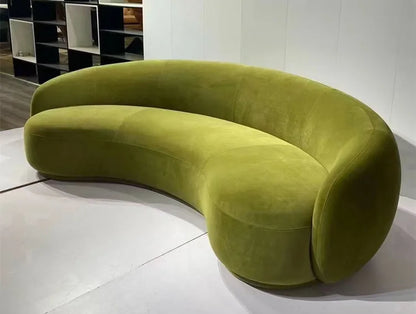 Nordic arc three-person reception sofa, special-shaped office, lambswool wedding dress studio, photo studio, single