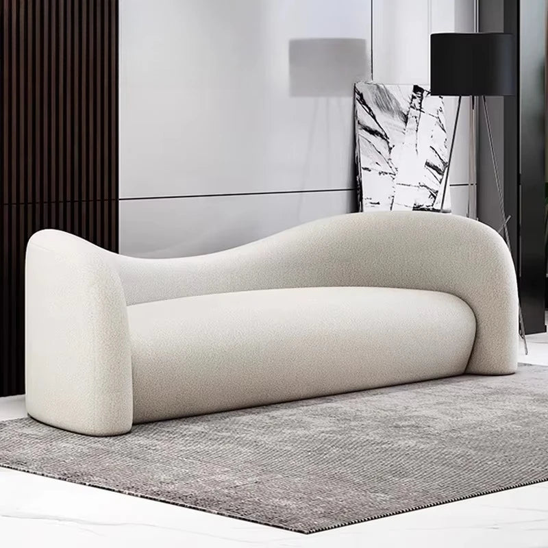 WISEMAX FURNITURE meubles de salon design canapés de sol en forme de L ensemble Teddy canapé modulaire sectionnel en tissu de forme incurvée