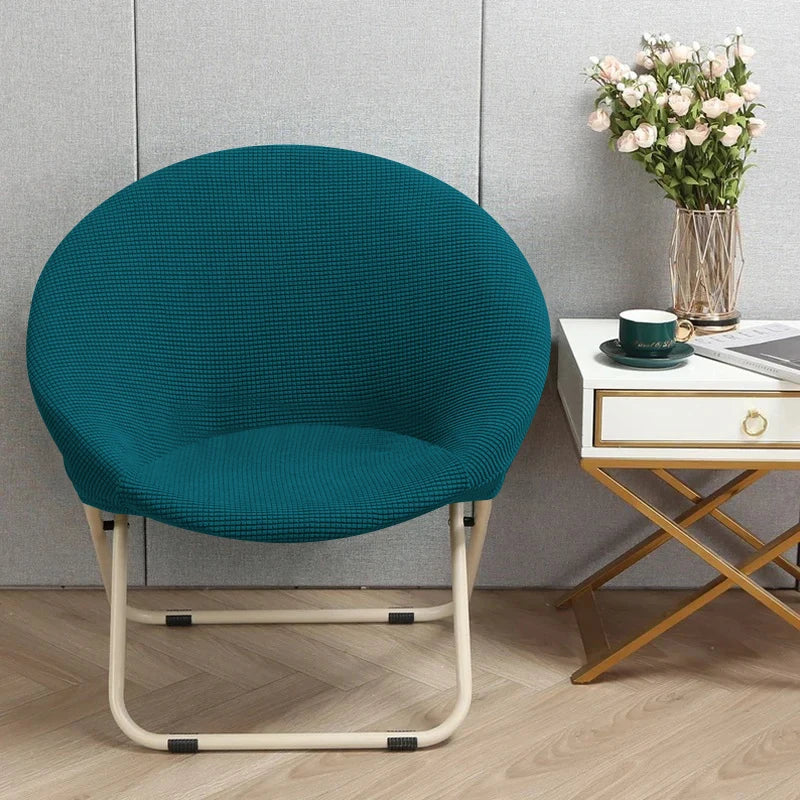 Comfortable Folding Chair Cover Cozy Moon Chair Relaxing Sun Chair Protector Stretchy Soft Cushion Portable Padded Seat Cover