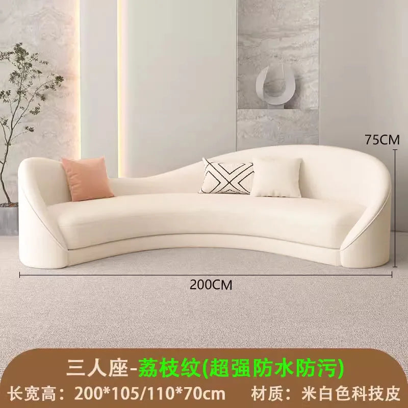 Curved White Living Room Sofas Recliner Cloud Cream Modern Living Room Sofas Create European Lazy Divano Postmodern Furniture