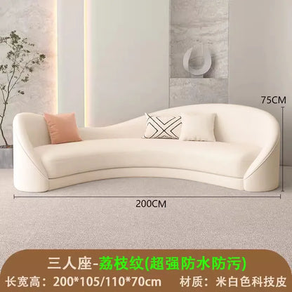 Curved White Living Room Sofas Recliner Cloud Cream Modern Living Room Sofas Create European Lazy Divano Postmodern Furniture