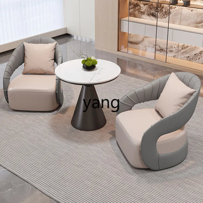YJQ Business Negotiation Table and Chair Set for Sales Office, Hotel Lobby Reception, Guest Reception, and Rest Area Sofa