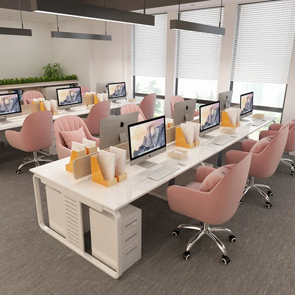 Cute Desk Chair For Girls Pink Ergonomic Computer Swivel Chair Adjustable Height Plush Padded Study Chair Bedroom Dorm Office