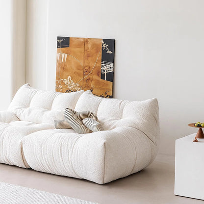 Nordic Cream Style Living Room Sofa White Square Combination Creative Design Lazy Couch Comfort Home Furniture Lounge Chair FYLS