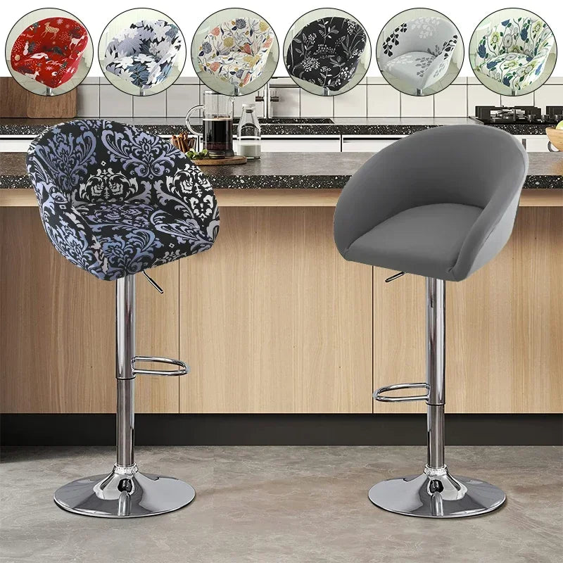 1PC Semi-Circular Universal Wear-Resistant Chair Cover Chair Cover Dust-proof Elastic Restaurant Hotel Dining Chair Cover 의자 커버