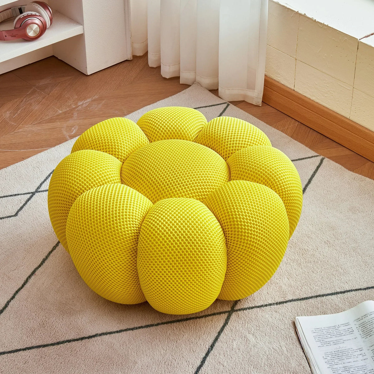 Modern Pumpkin Chair Luxury Bubble Sofa Single Lounge Seat Lazy Recliner for Bedroom Balcony Living Room Aesthetic Accent