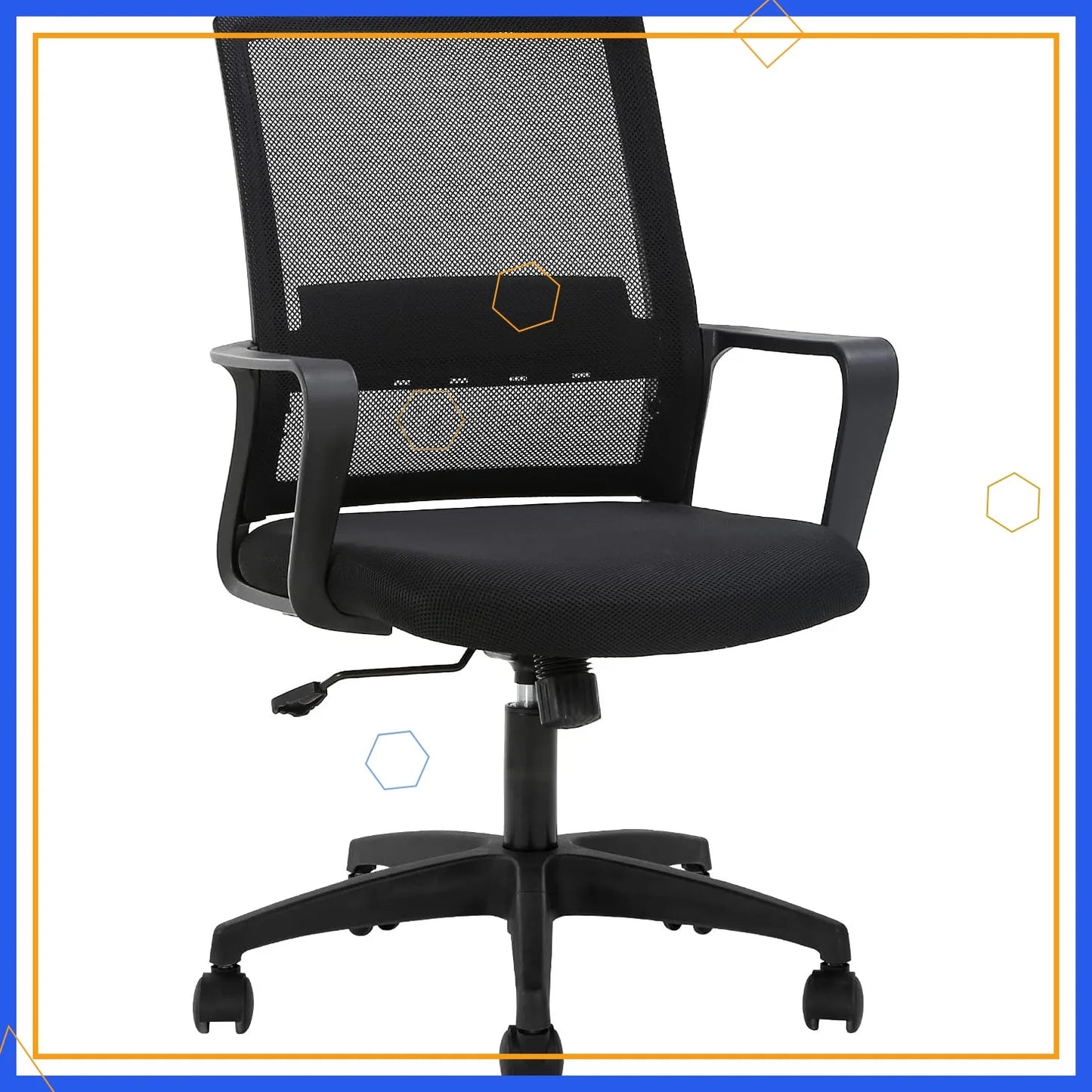 Ergonomic Office Chair with Lumbar Support, Adjustable Mesh Desk Chair for Comfort and Posture