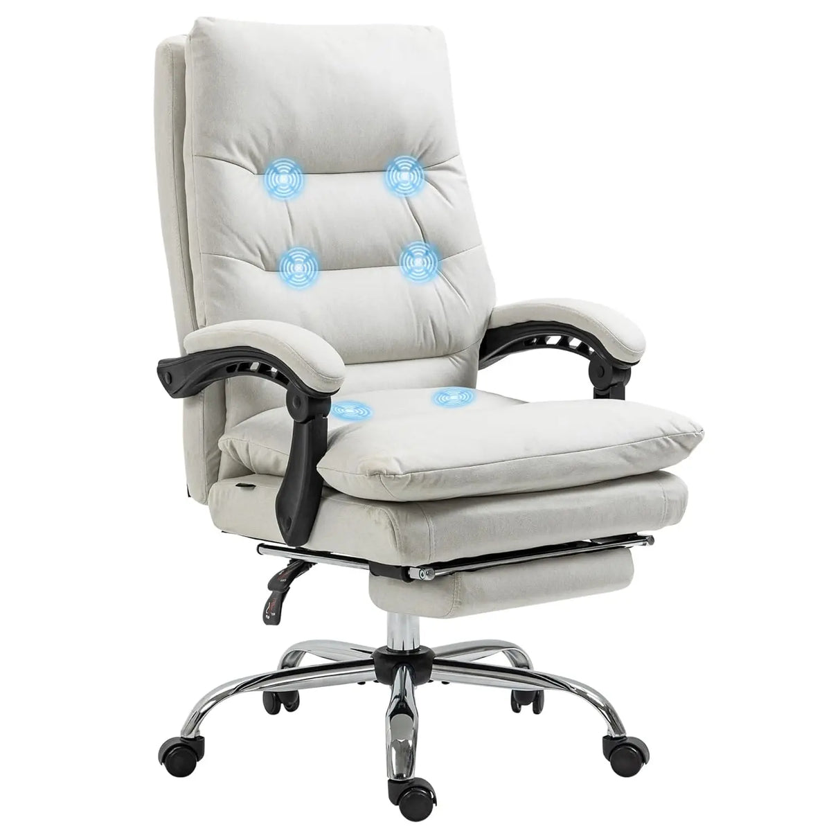 Microfibre Executive Massage Office Chair, Computer Desk Chair, Heated Reclining Chair with Footrest, Customized