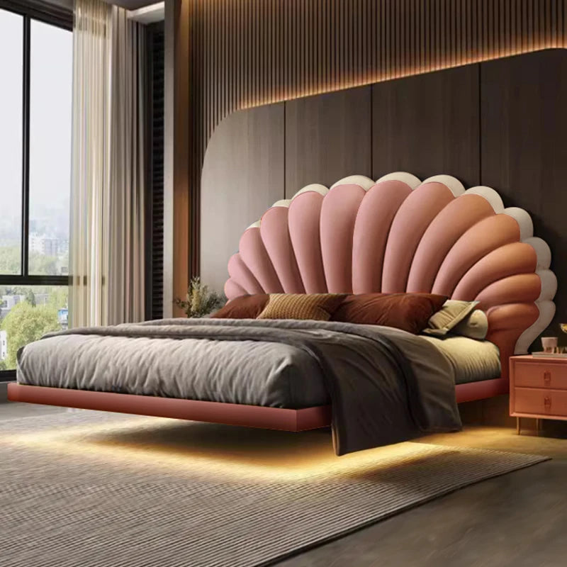 Nordic Queen Double Bed 200x220cm Luxury Design elegant king size bed Modern comfortable home cama kingsize bedroom furniture