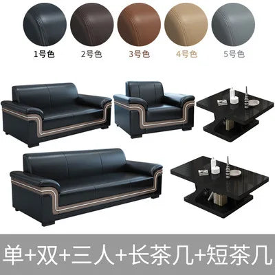 Simple Business Office Sofa Set Coffee Table Modern Luxury Reception Furniture for Three-Person Meetings Meeting Room Furniture