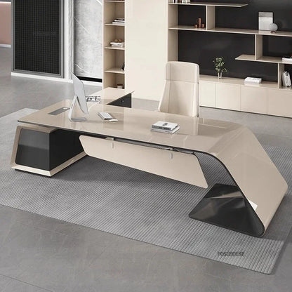 Minimalist Luxury Boss Office Desks Work Desk Corner Executive Table Home Study Desktop Computer Table for Office Furniture