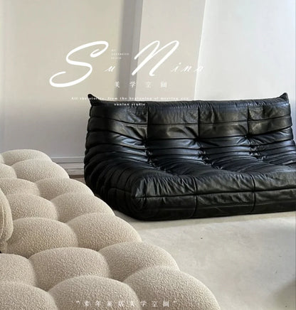 Genuine leather caterpillar sofa, fashionable, luxurious, high-end and atmospheric, can be used in living rooms, hotels, bedroom