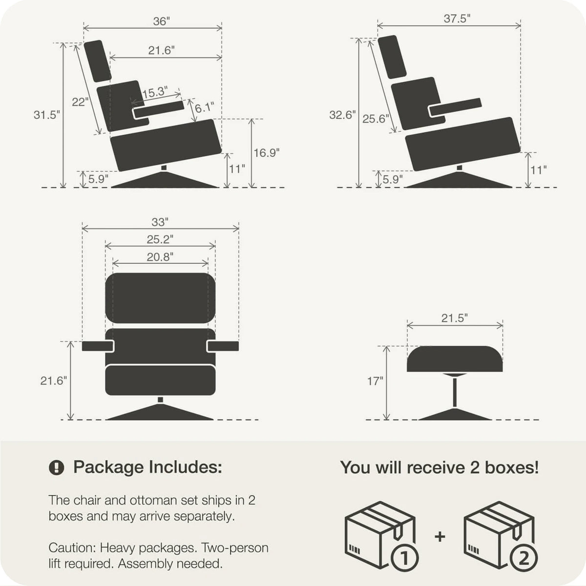 Top Layer Cowhide Classic Recliner XL Version With Armrest Swivel Chair Furniture Leisure Chair For Bedroom Balcony Studio