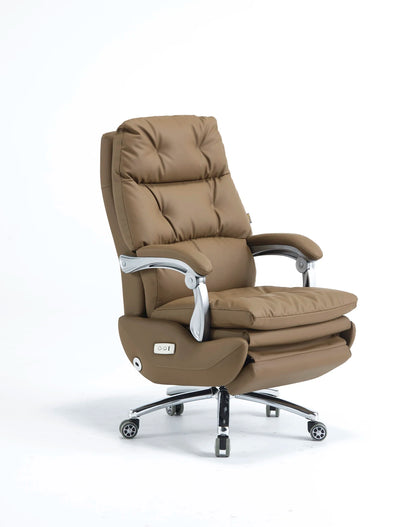 Luxury modern ergonomics nap time boss manager reclining office chair genuine electric mechanical game leather office chair
