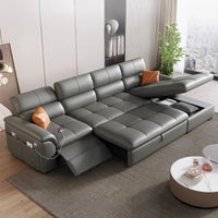 Designer Leather Sofa Living Room Ajustable Lounge Foldable Sofa Reclinable Modular Minimalist Woonkamer Banken Lounge Furniture