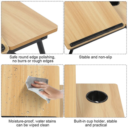 Adjustable Foldable Laptop Desk Portable Ergonomic Stand for Bed Sofa Notebook