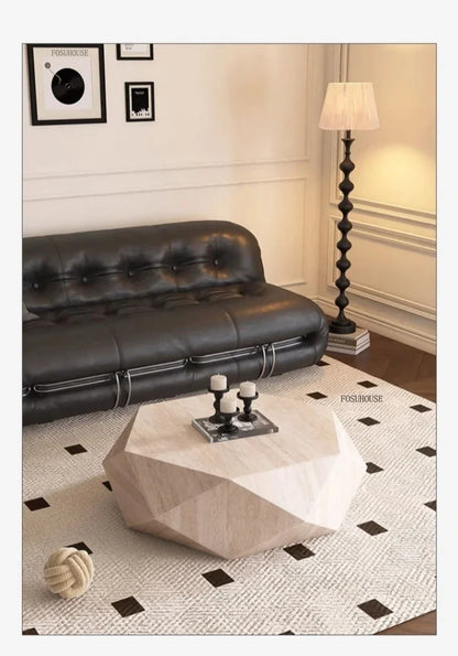 Luxury Rock Board Coffee Tables Villa Living Room Tea Table for Living Room Furniture High-grade Luxurious Side Table