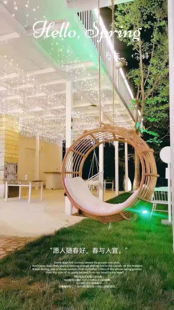 Interior and exterior swings for household balcony hammock outdoor imitation rattan chair round cradle chair hanging chair