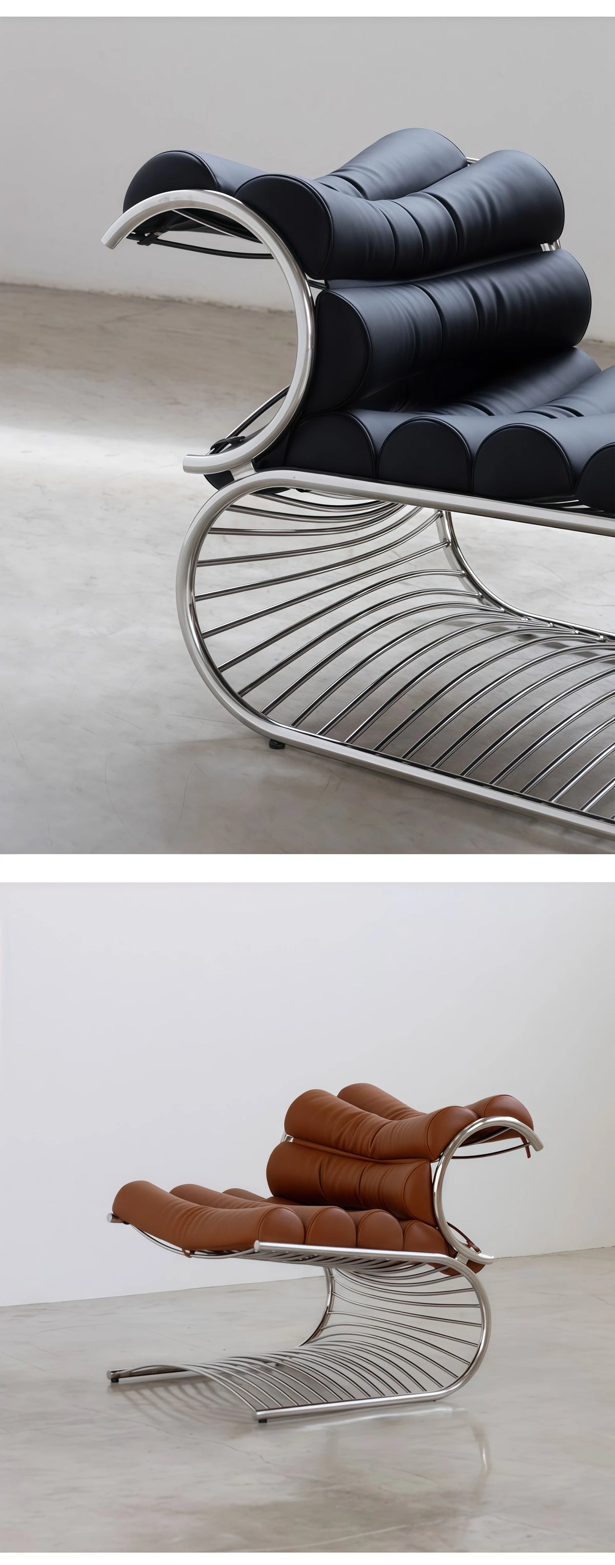 Nordic designer single back lounge chair creative hardware special-shaped home living room ergonomic model