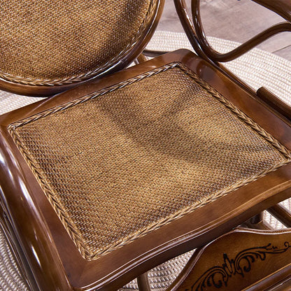 Rattan Chair Elderly Balcony Outdoor Rocking Reclining Adult Home Living Room Leisure Nap Patio Escape