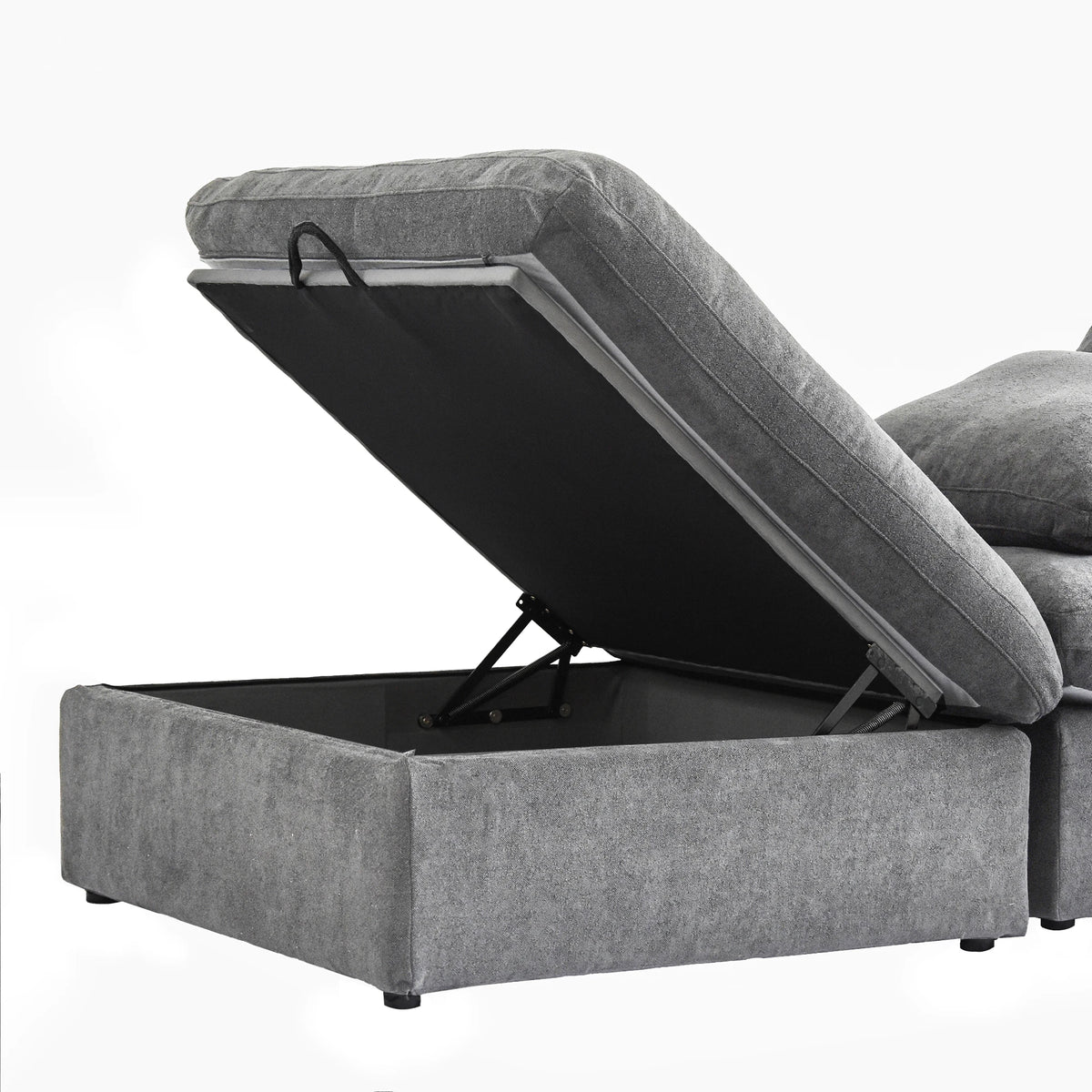 Cloud Modular Sectional Sofa with 2 Storage Ottomans 160.6