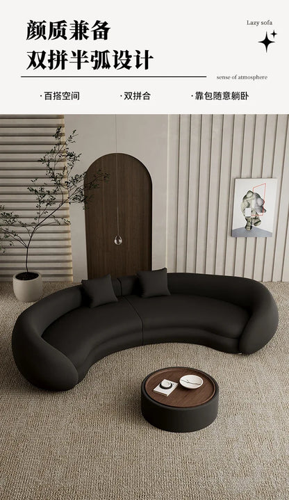 N178 G Italian light luxury semi-circular curved sofa special-shaped senior designer beauty salon hotel lobby lounge area recept