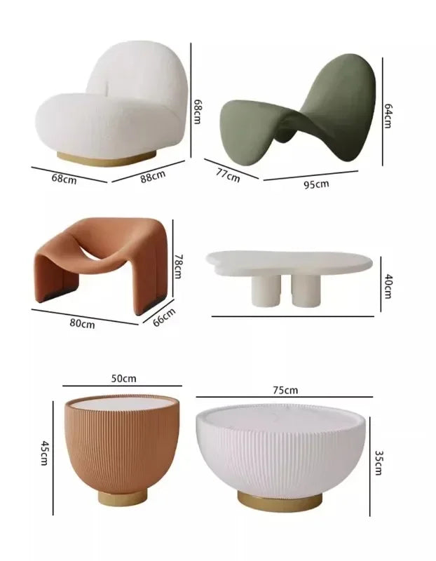 Cream wind sofa, new reception curved sofa in the living room