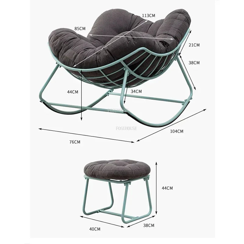 Adult Balcony Home Leisure Couch Sitting Room Single Sofa Internet Celebrity Rocking Chair