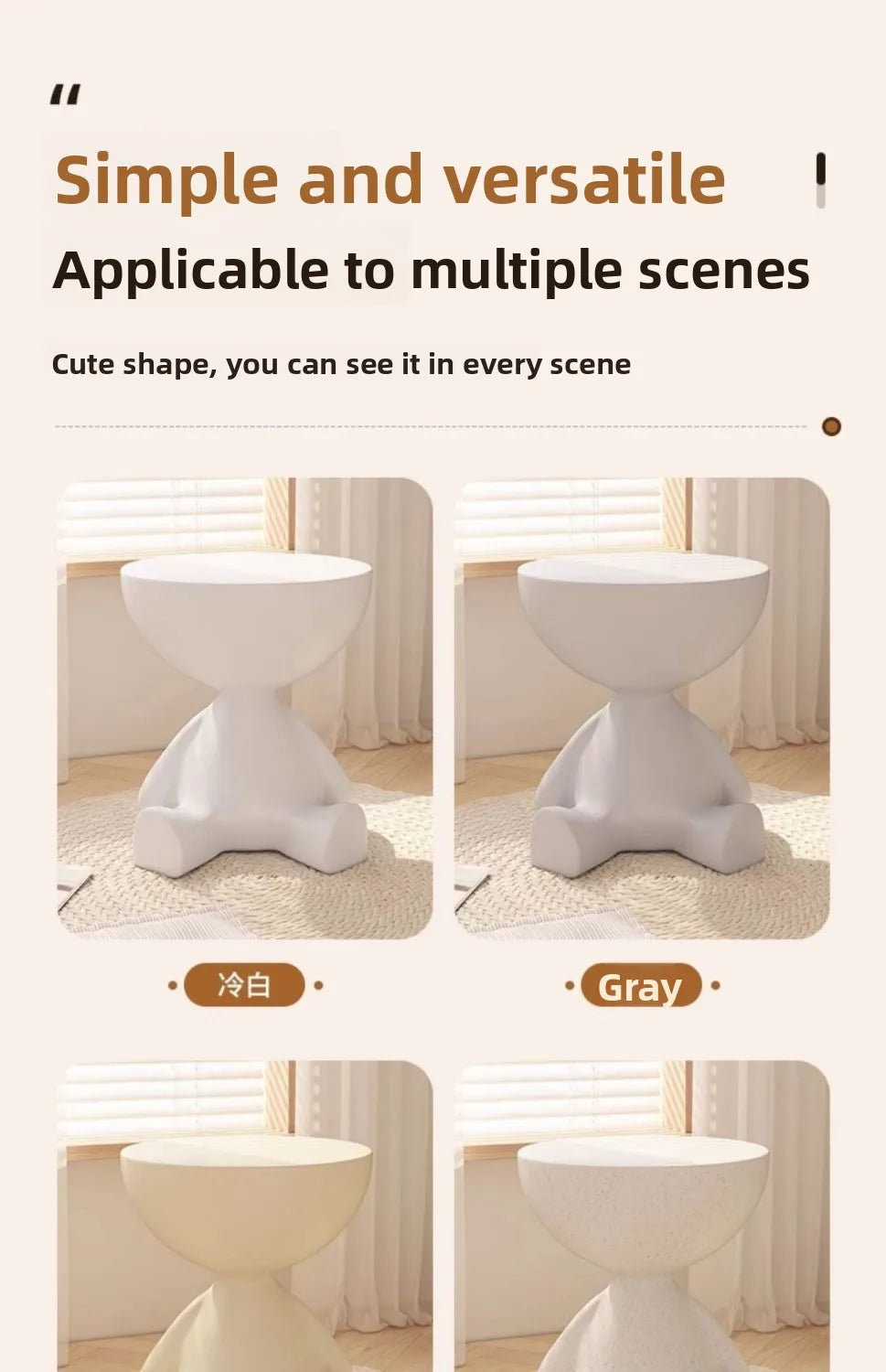 Modern Side Table - Multifunctional Corner End Table, Small Coffee Table for Living Room/Bedroom, Unique Design Nightstand