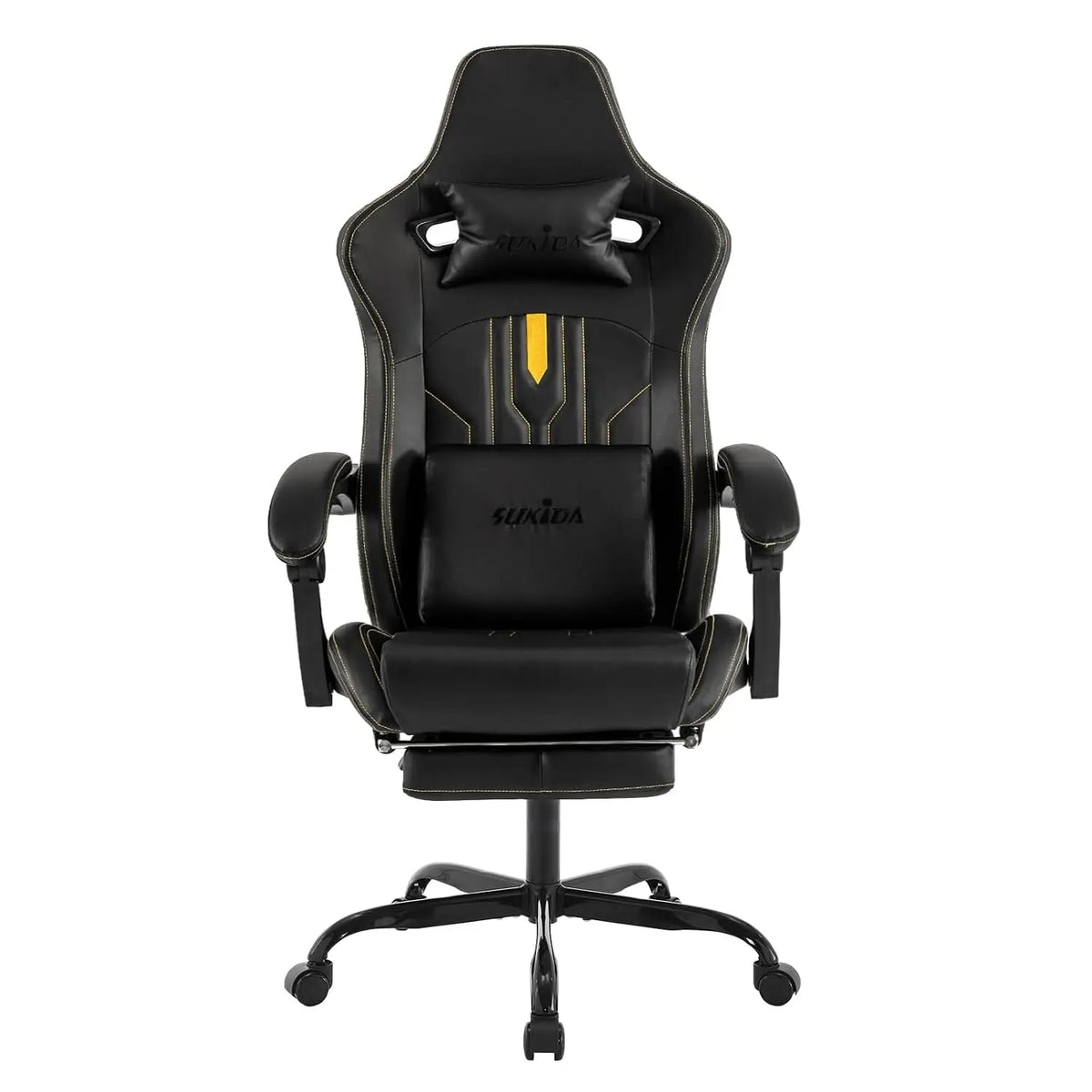 Adjustable Racing Ergonomic Gaming Computer Chair With Footrest & Massage Lumbar Cushion, Custom