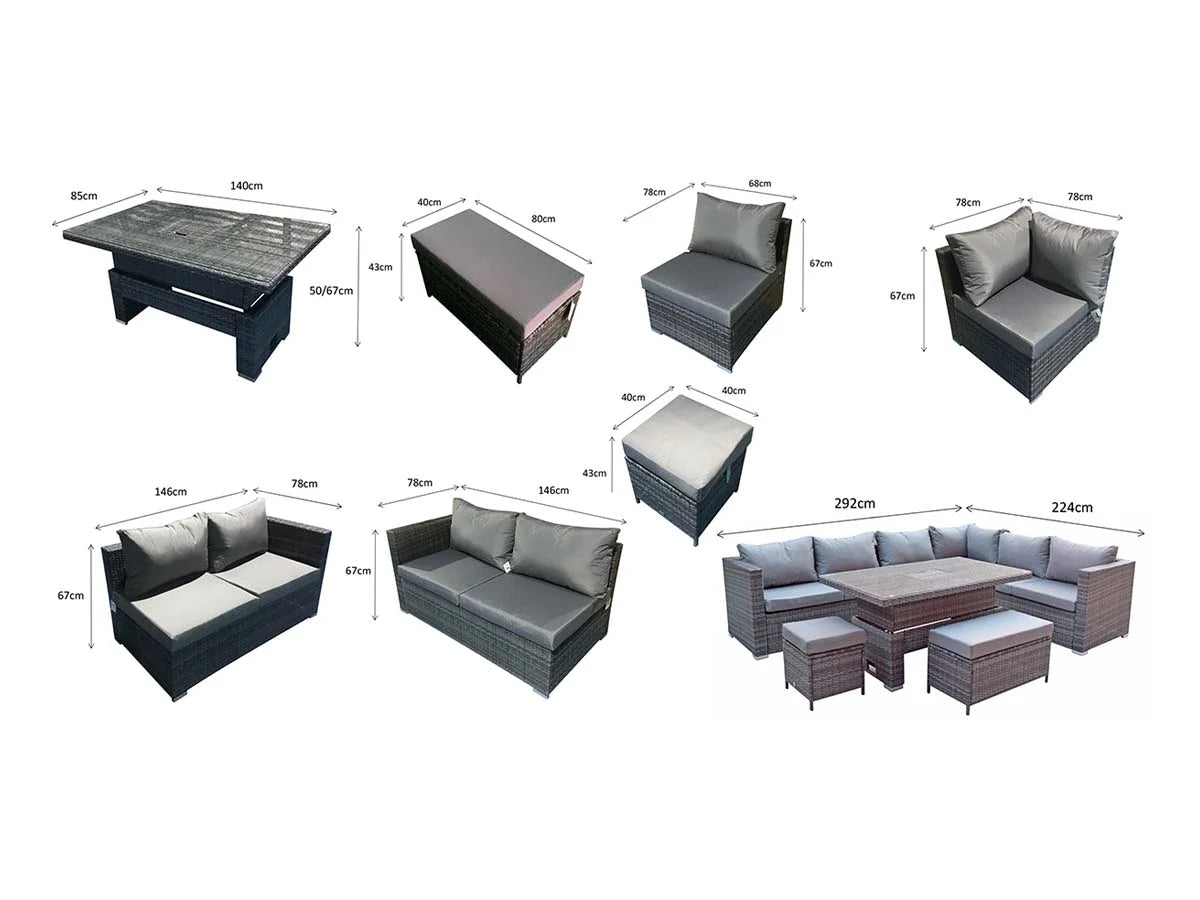 Cheap Modern Factory Contemporary Outdoor Garden Woven Rattan Wicker Sofa Garden Furniture Set Balcony Restaurant