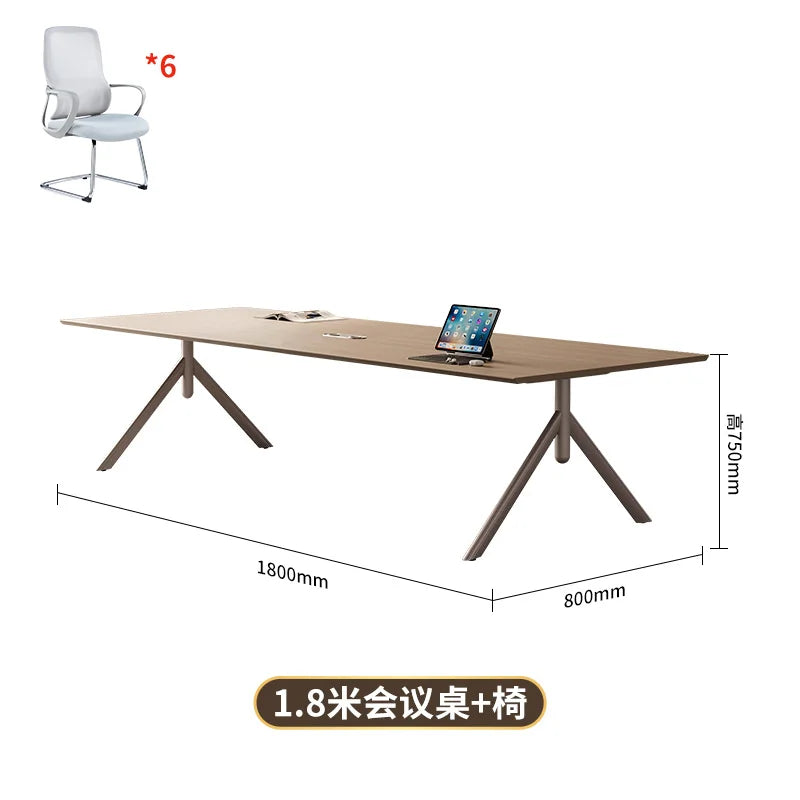 Conference Table Simple Modern Meeting Office Rectangular Business Negotiation Environmental Protection Large And Small Conferen