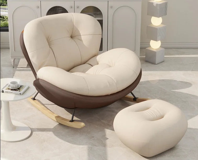 Snail Rocking Chair Large Living Room Chairs Lounge Rocking Nordic Chairs Luxury Modern Throne Ergonomic Sofa Home Furniture