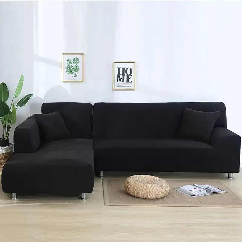 Elastic Solid Color Sofa Cover for Living Room All-inclusive Spandex Couch Cover Sectional Furniture Slipcover 1/2/3/4 Seater