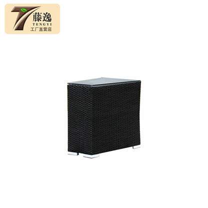 Outdoor round rattan sofa combination curved living room sofa